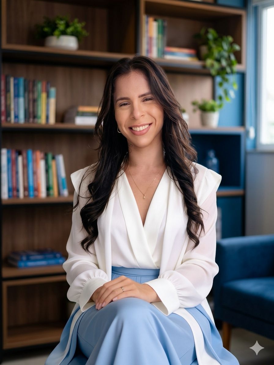 Helena Rodriguez em seu consultório